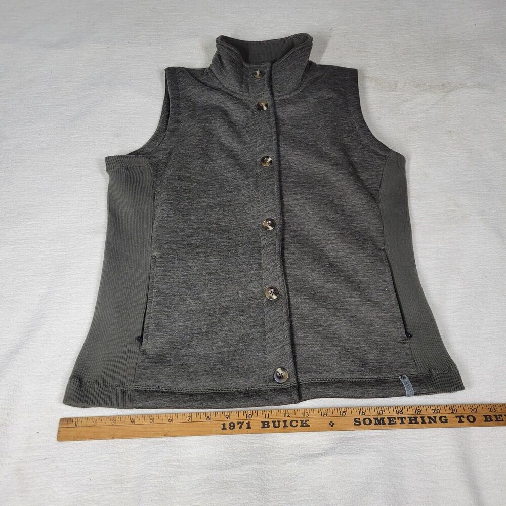 Woolrich Vest Womens Size Large Gray Button Front Fleece Lined Fall Cold Preppy - Picture 3 of 16